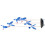 Campanella eolica solare a forma di uccello 1.2V/AA 600mAh multicolore 3