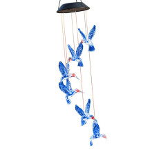 Campanella eolica solare a forma di uccello 1.2V/AA 600mAh multicolore