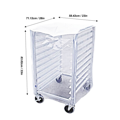 Copertura trasparente in PVC per rack di teglie a 10 livelli 1