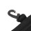 Monedero triangular de nylon, portátil, negro 12