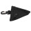 Monedero triangular de nylon, portátil, negro 15