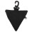 Monedero triangular de nylon, portátil, negro 9