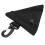 Monedero triangular de nylon, portátil, negro 1