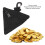 Monedero triangular de nylon, portátil, negro 6