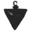 Monedero triangular de nylon, portátil, negro 2