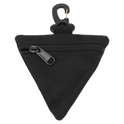 Monedero triangular de nylon, portátil, negro 1
