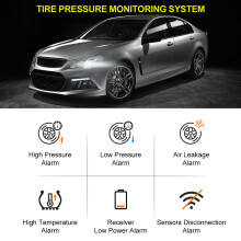 Monitor LCD inalámbrico solar TPMS de 4 sensores 16x14x6cm