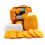 Kit di lavaggio auto da 9 pezzi - Microfibra arancione, 28x32x6 cm 2