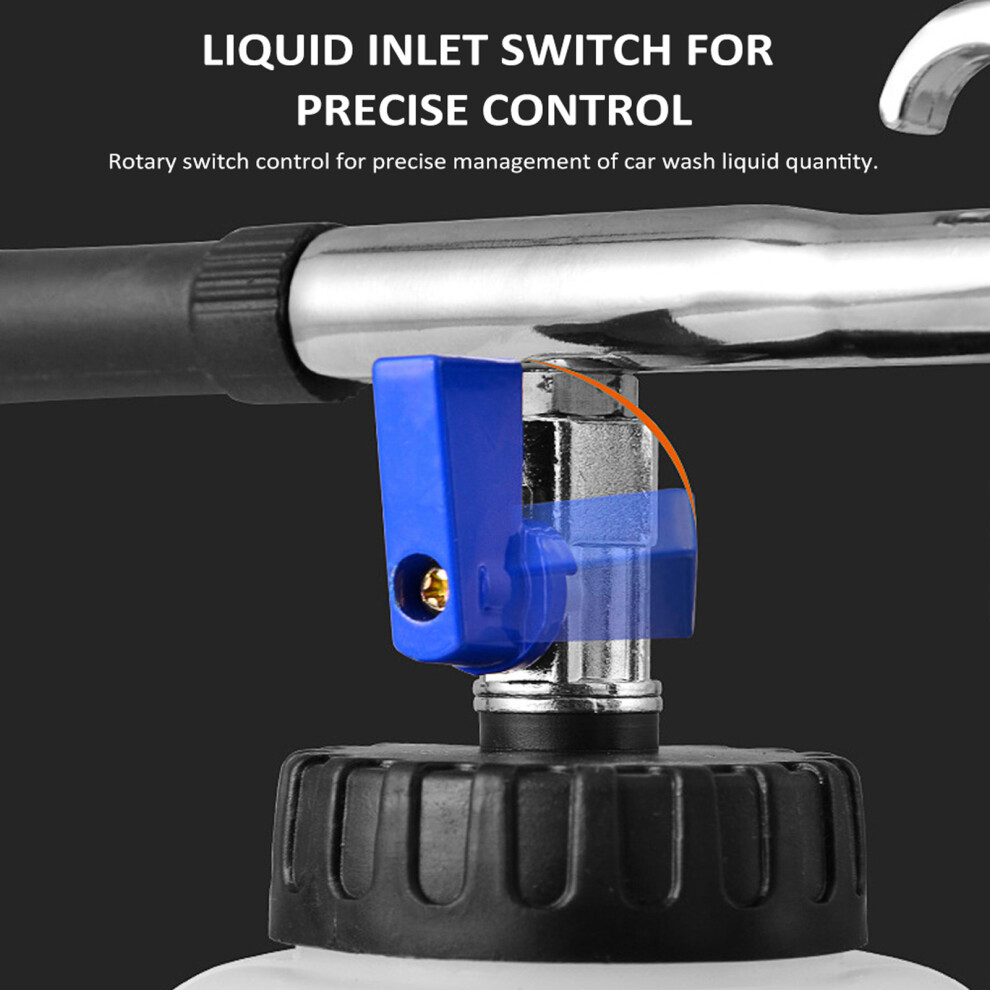 Ergonomic High Pressure Car Detailing Gun with 1L Foam Capacity