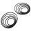 10pcs Black EVA Aquarium Fish Feeding Ring Set, 5 Sizes 9