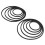 10pcs Black EVA Aquarium Fish Feeding Ring Set, 5 Sizes 11