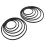 10pcs Black EVA Aquarium Fish Feeding Ring Set, 5 Sizes 7