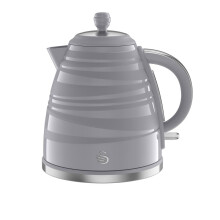 Swan Symphony Kitchen Set, 1.7L Fast Boil Kettle & 2 Slice Toaster, Grey EEJB246