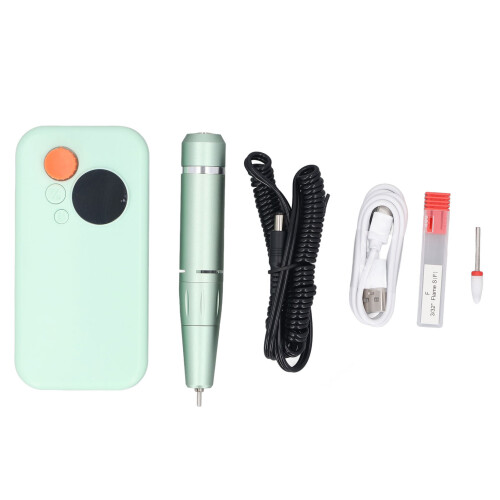 Vert 30000RPM Foreuse à ongles 2600mAh 138x23mm 1