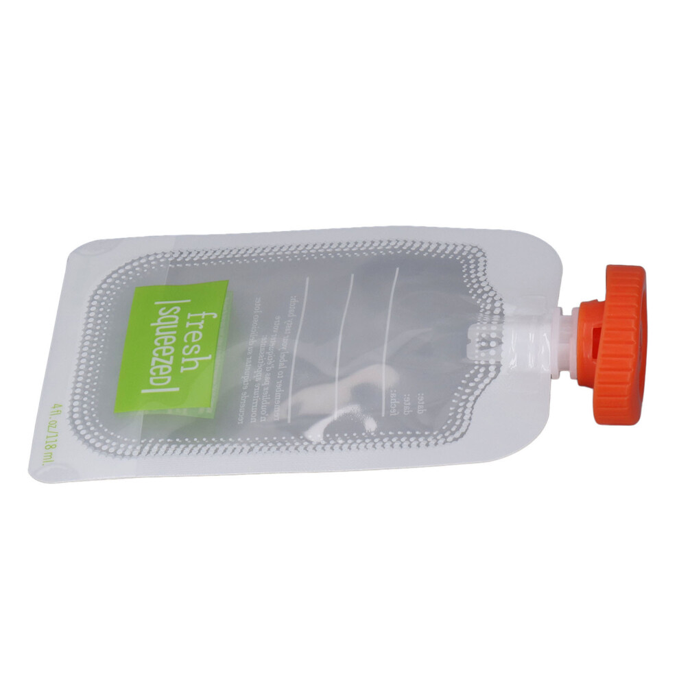50 Fruit Puree Bags for Infants - Secure Sealing & Dishwasher Safe