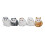 Ensemble de 5 peluches pour chat - fourrure synthétique, plastique 14