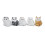 Ensemble de 5 peluches pour chat - fourrure synthétique, plastique 2