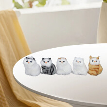 5 piezas Gato de peluche realista modelo simulado Tamaño:S Color:Multicolor