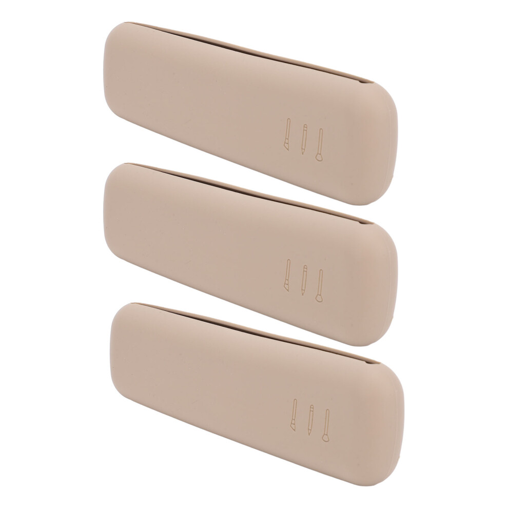 3pcs Silicone Makeup Brush Travel Holder Portable Anti-Fall Organizer