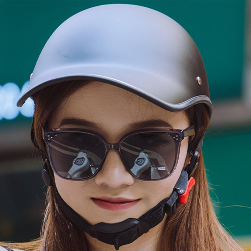 Lightweight Black Baseball Motorcycle Helmet Hard Hat Breathable Adjustable ABS-image-OPC-PJDGS72-NEW