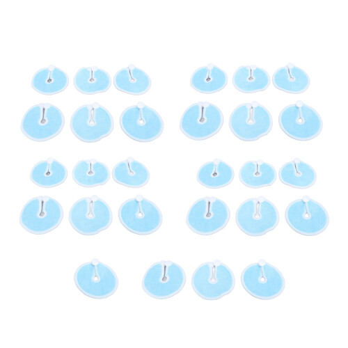 28 pezzi Portapad per tubo G - 8 cm blu cotone di bambù 2