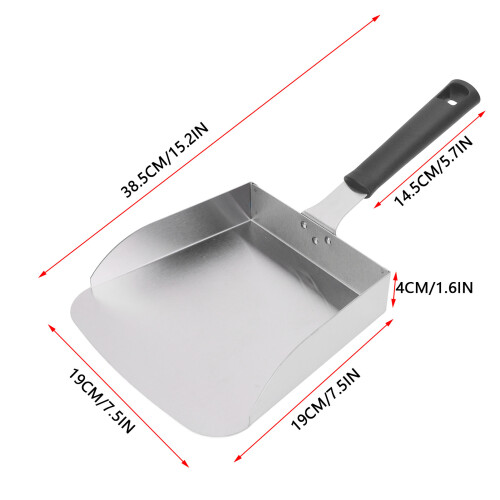 Déplaceur d’aliments pour plancha 491 g Inox 38,5 cm 1
