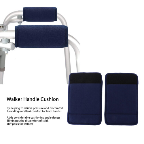 2 pezzi cuscino per manico del deambulatorio blu navy 14.5x23cm 2