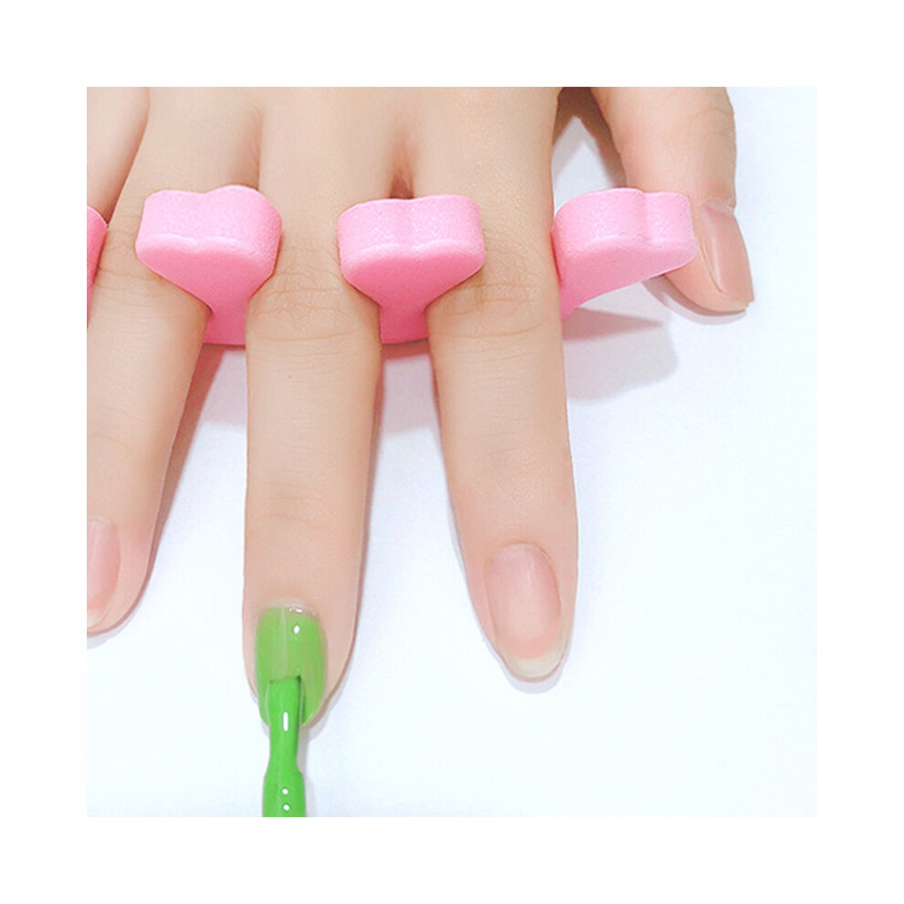 Pink 100Pcs Sponge Toe Separator Nail Art Pedicure Divider Spacer