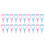 20 pezzi di scudi per mascara, 10 rosa+10 blu, 10.7x4.4cm 2