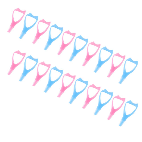20 pezzi di scudi per mascara, 10 rosa+10 blu, 10.7x4.4cm