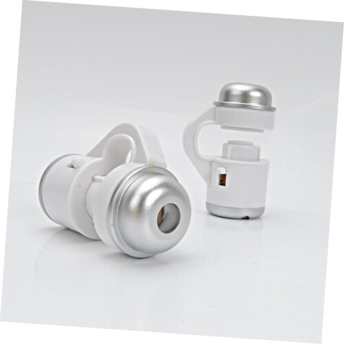 Universal Portable LED Phone Microscope With Clip, Adjustable Magnification, Smartphone Compatible, White OPP Packaging 2
