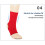 Breathable Ankle Brace Socks, Comfortable Compression Sleeve for Sports Red S 14