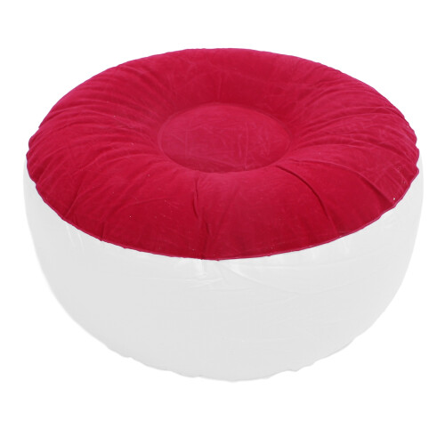 Taburete inflable flocado rojo 62x62x31cm 208g 2