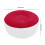Taburete inflable flocado rojo 62x62x31cm 208g 2