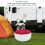 Taburete inflable flocado rojo 62x62x31cm 208g 4