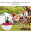 Taburete inflable flocado rojo 62x62x31cm 208g 5