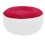 Taburete inflable flocado rojo 62x62x31cm 208g 16
