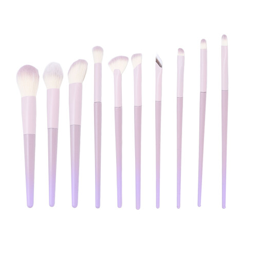 Set di 10 pennelli da trucco - setole in nylon viola 1