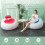 Inflatable PVC Flocking Heart-Shaped Sofa 110x110x70cm Red 4