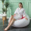 Inflatable PVC Flocking Heart-Shaped Sofa 110x110x70cm Red 9
