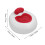 Inflatable PVC Flocking Heart-Shaped Sofa 110x110x70cm Red 2