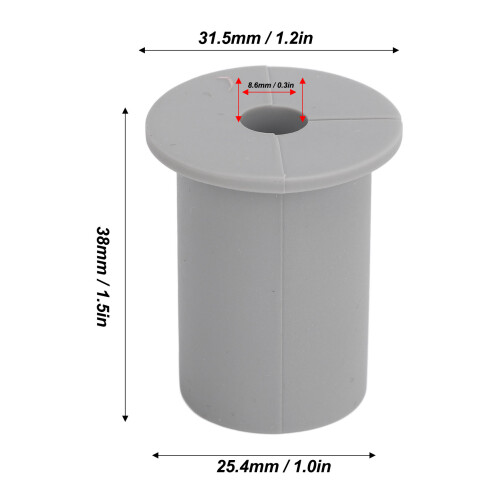 Kit di instradamento cavi in silicone da 10 pezzi 31,538 mm grigio 1