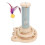 Sturdy Cat Scratching Post & Tree, Pine Wood, 30cmxz, Interactive Climbing 12