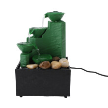Fuente de mesa verde esmeralda 173x112x92mm USB