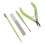 Kit de coupe-ongles en acier inoxydable vert, portable 5