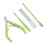Kit de coupe-ongles en acier inoxydable vert, portable 13