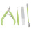 Kit de coupe-ongles en acier inoxydable vert, portable 8