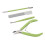 Kit de coupe-ongles en acier inoxydable vert, portable 6