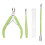 Kit de coupe-ongles en acier inoxydable vert, portable 12