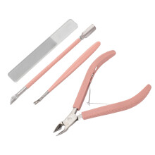 Nagelknipser-Set - Rosa, Edelstahl, PU